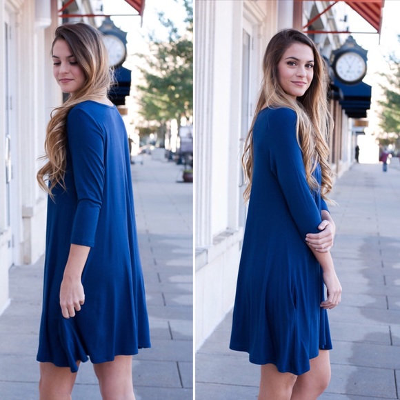 ❗️Last 2! {Plus} 1XL, 3XL Marsala Dress w/Pockets - Picture 3 of 4